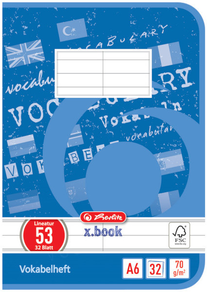 Herlitz x.book Vokabelheft A6/32 FSC Mix (413682)